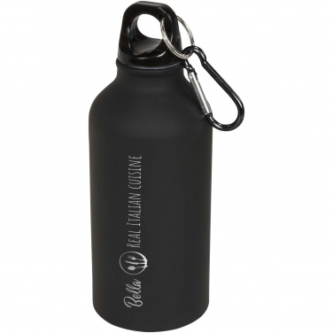 Logotrade Werbeartikel das Foto: Oregon matte 400 ml Trinkflasche mit Karabiner