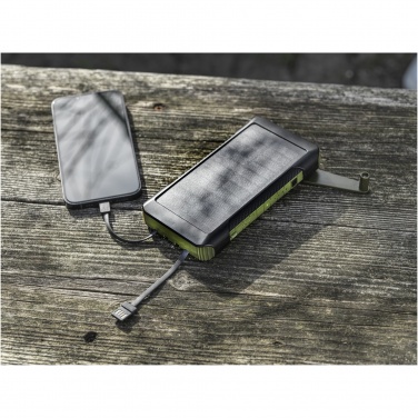 Logotrade Geschäftsgeschenke das Foto: Soldy 10.000 mAh Solardynamo-Powerbank aus recyceltem GRS Kunststoff 