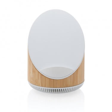 Logotrade Werbeartikel das Foto: Ovate 5W Bambus Lautsprecher mit 15W WirelessCharger