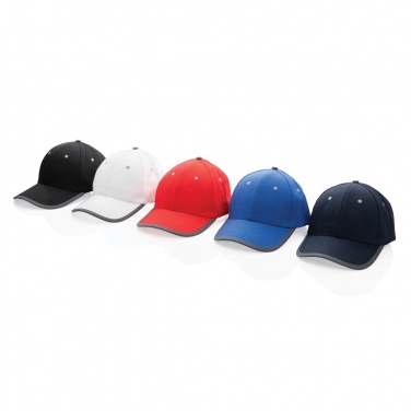 Logotrade Logogeschenke das Foto: Impact AWARE™ 280gr Brushed rCotton 6 Panel Kontrast-Cap