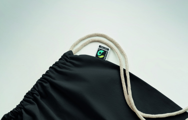 Logotrade werbemittel das Foto: Kordelzugbeutel Fairtrade 180g