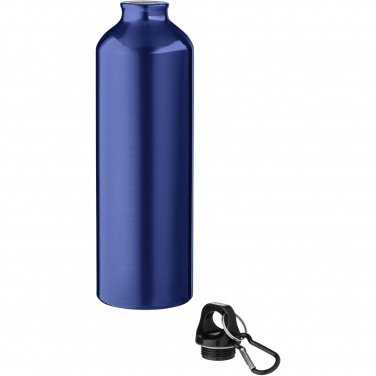 Logo trade promotional merchandise photo of: Oregon 770 ml aluminium water bottle with carabiner