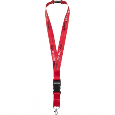 Logo trade promotional merchandise image of: Yogi lanyard detachable buckle break-away closure