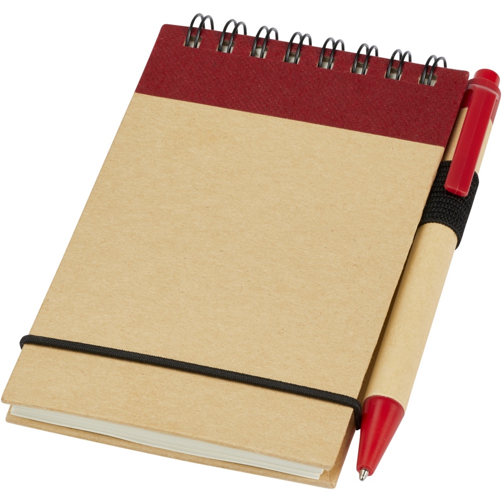 Logo trade promotional gift photo of: Zuse A7 recycled jotter notepad with pen