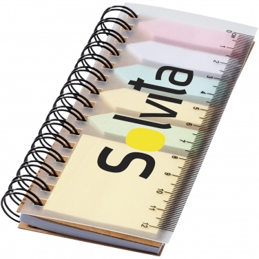 Logo trade promotional merchandise picture of: Spinner spiral notebook with coloured sticky notes