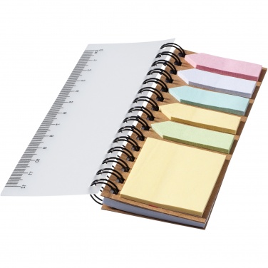Logo trade promotional merchandise picture of: Spinner spiral notebook with coloured sticky notes