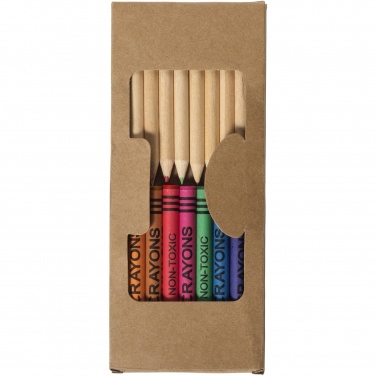 Logo trade promotional gift photo of: Lucky 19-piece coloured pencil and crayon set