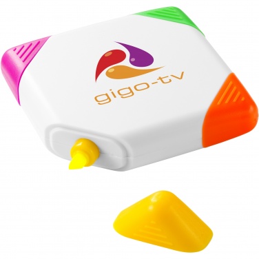 Logo trade promotional giveaway photo of: Trafalgar square-shaped 4-colour highlighter