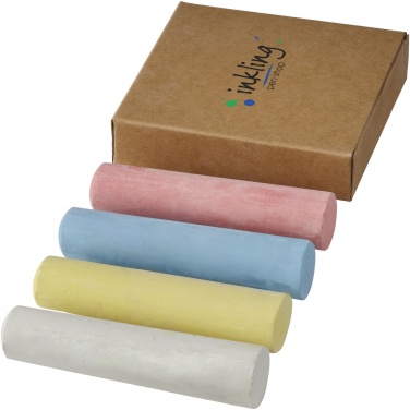 Logo trade promotional giveaways image of: Screech 4-piece chalk set