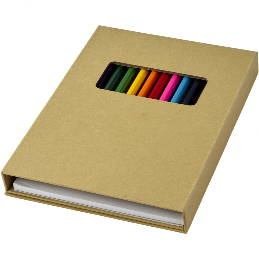 Logo trade promotional gifts image of: Pablo colouring set with drawing paper