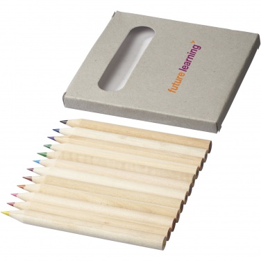 Logo trade corporate gifts image of: Tallin 12-piece coloured pencil set