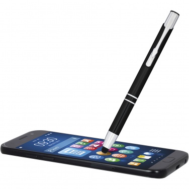 Logo trade corporate gifts image of: Moneta anodized aluminium click stylus ballpoint pen