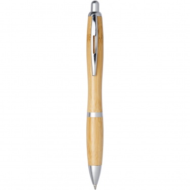 Logo trade promotional giveaway photo of: Nash bamboo ballpoint pen