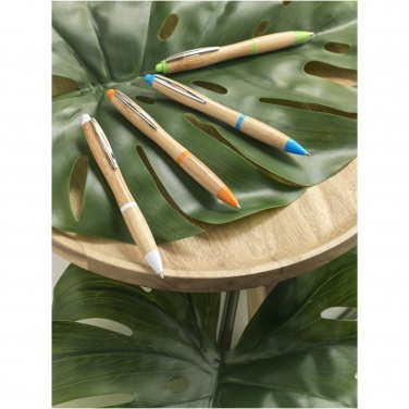 Logo trade promotional giveaways image of: Nash bamboo ballpoint pen
