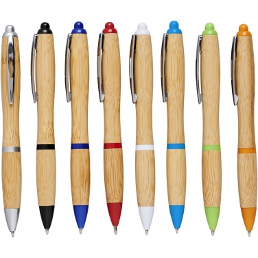 Logo trade corporate gifts image of: Nash bamboo ballpoint pen