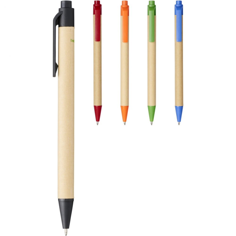 Logo trade advertising products picture of: Berk recycled carton and corn plastic ballpoint pen