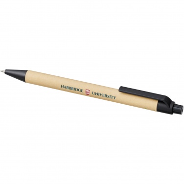 Logotrade promotional item picture of: Berk recycled carton and corn plastic ballpoint pen