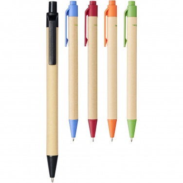 Logo trade advertising products image of: Berk recycled carton and corn plastic ballpoint pen