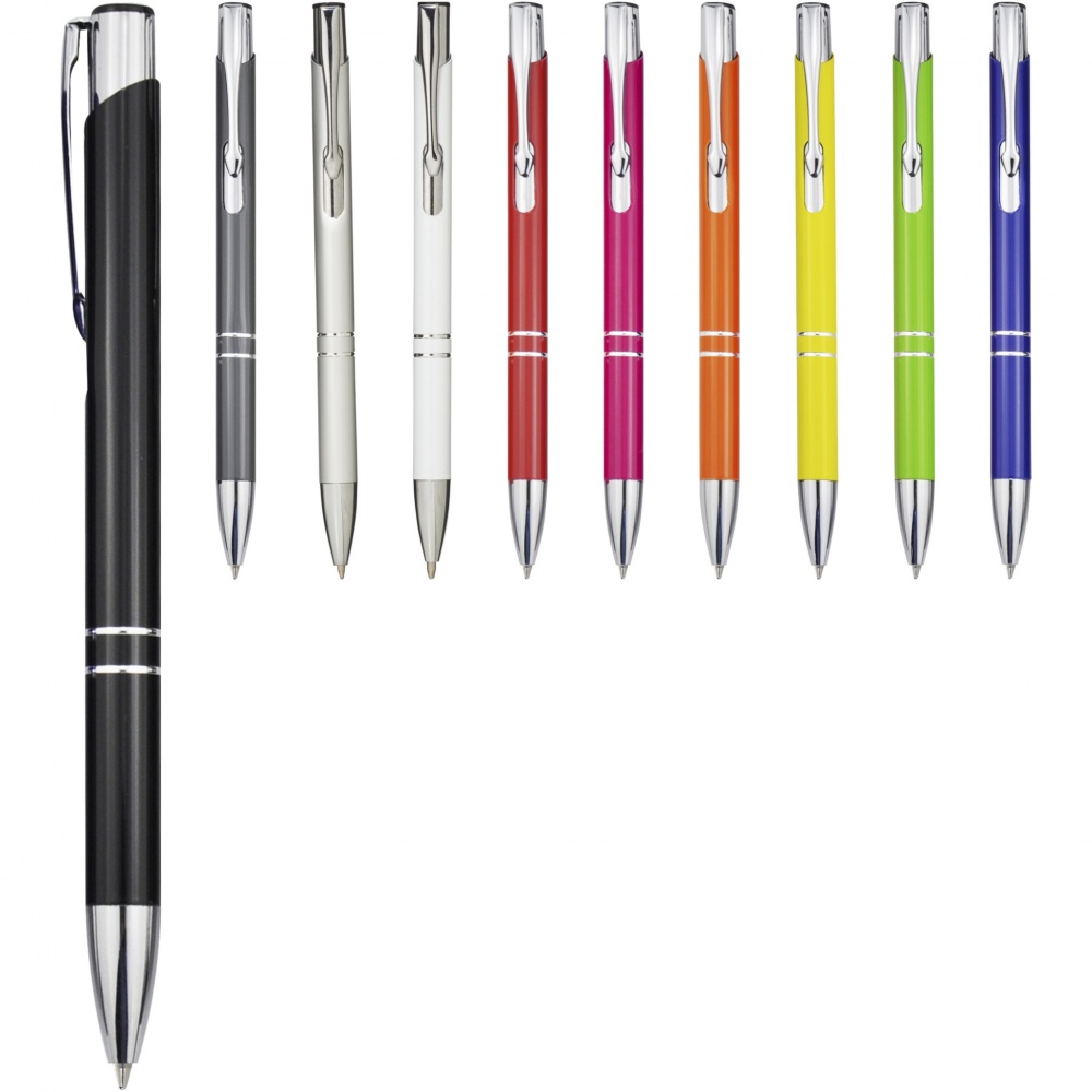 Logotrade promotional item image of: Moneta aluminium click ballpoint pen (black ink)