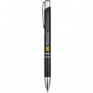 Logo trade promotional gift photo of: Moneta aluminium click ballpoint pen (black ink)
