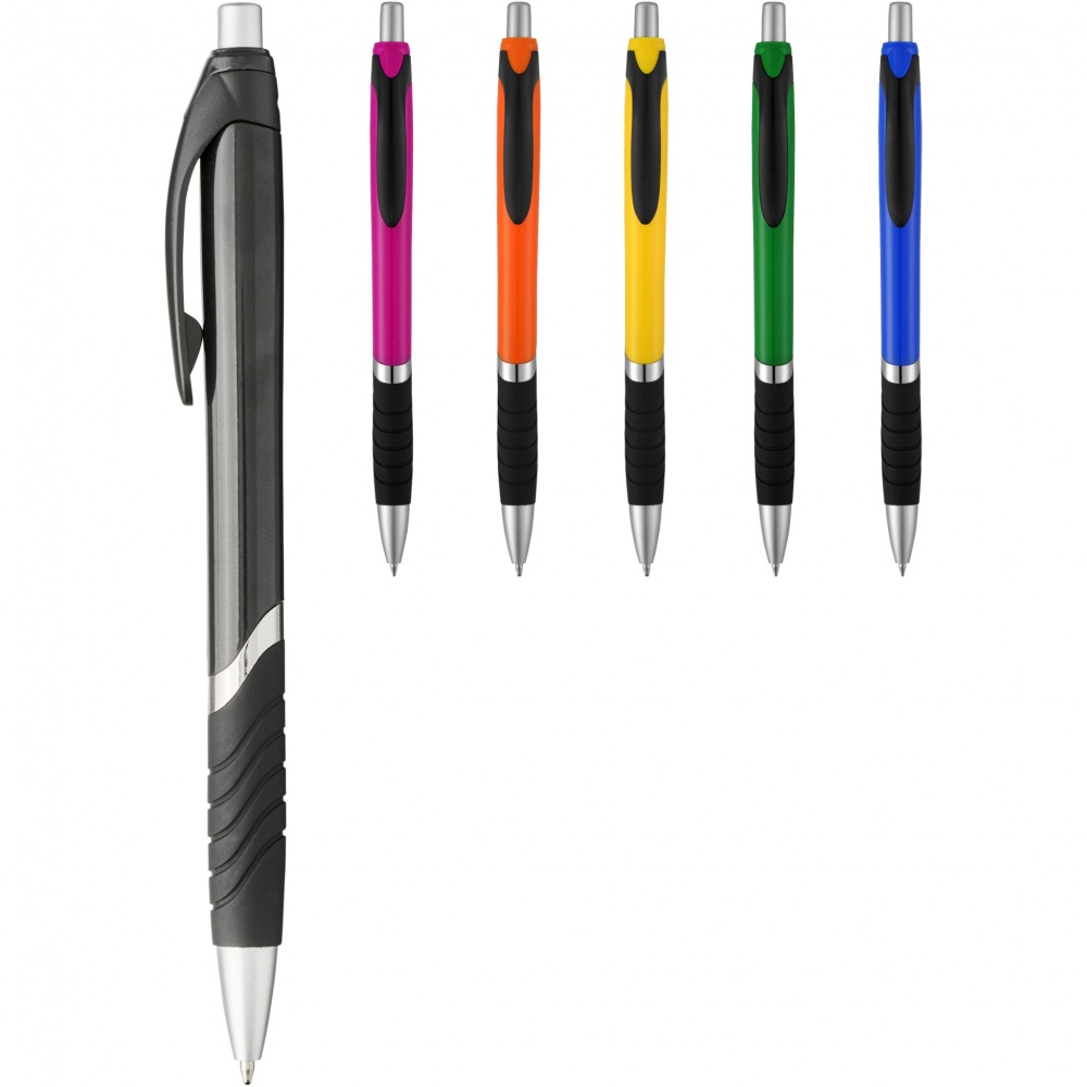Logo trade business gift photo of: Turbo ballpoint pen with rubber grip