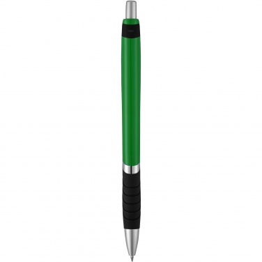 Logo trade advertising products image of: Turbo ballpoint pen with rubber grip