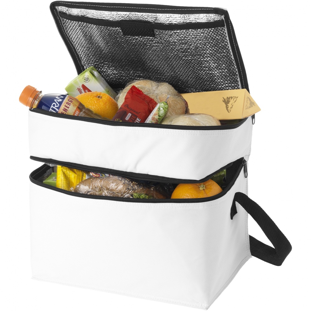 Logo trade promotional gift photo of: Oslo 2-zippered compartments cooler bag 13L