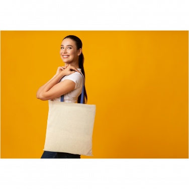 Logotrade promotional merchandise picture of: Nevada 100 g/m² cotton tote bag coloured handles 7L