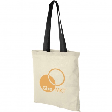 Logo trade corporate gifts image of: Nevada 100 g/m² cotton tote bag coloured handles 7L
