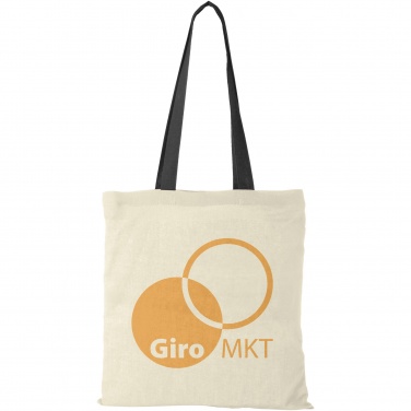 Logo trade advertising product photo of: Nevada 100 g/m² cotton tote bag coloured handles 7L