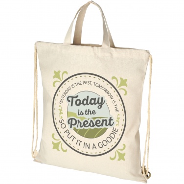 Logo trade promotional products image of: Pheebs 210 g/m² recycled drawstring bag 6L