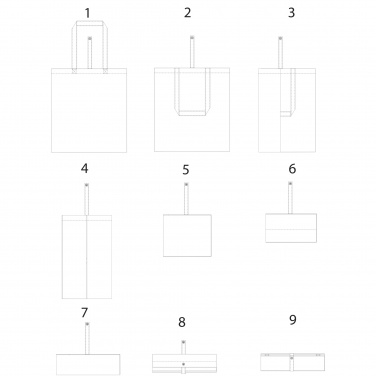 Logotrade corporate gift picture of: Nevada 100 g/m² cotton foldable tote bag 7L