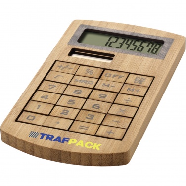 Logo trade corporate gift photo of: Eugene calculator made of bamboo