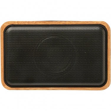 Logo trade business gifts image of: Wooden 3W speaker with wireless charging pad