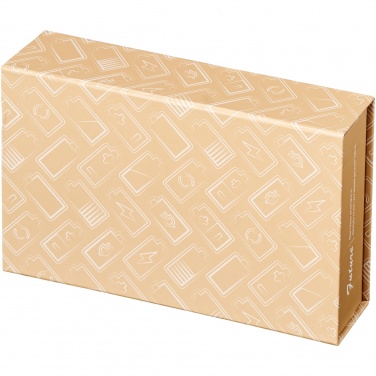 Logo trade corporate gift photo of: Future 6000 mAh bamboo/fabric wireless power bank