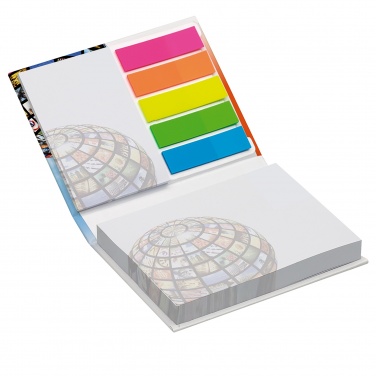 Logo trade promotional giveaways image of: Combi notes page marker set hard cover