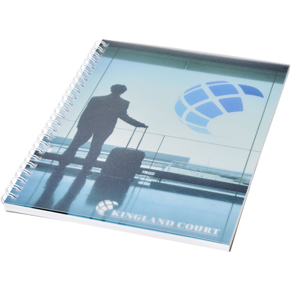 Logo trade promotional merchandise picture of: Desk-Mate® wire-o A5 notebook PP cover