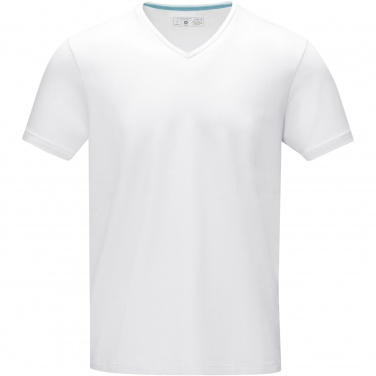 Logo trade promotional products image of: Kawartha short sleeve men's organic V-neck t-shirt