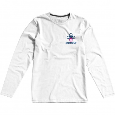 Logo trade promotional merchandise photo of: Ponoka long sleeve men's organic t-shirt