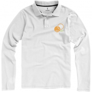 Logo trade promotional giveaways image of: Oakville long sleeve men's polo