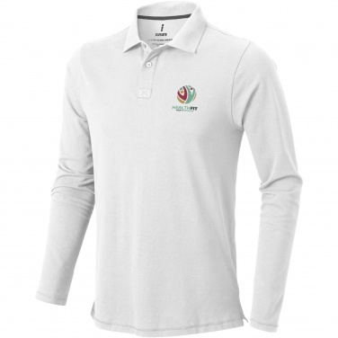 Logo trade promotional merchandise image of: Oakville long sleeve men's polo