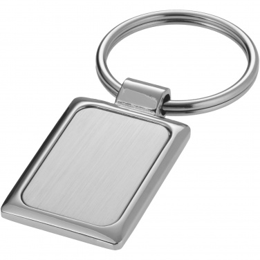 Logo trade promotional giveaway photo of: Sergio rectangular metal keychain