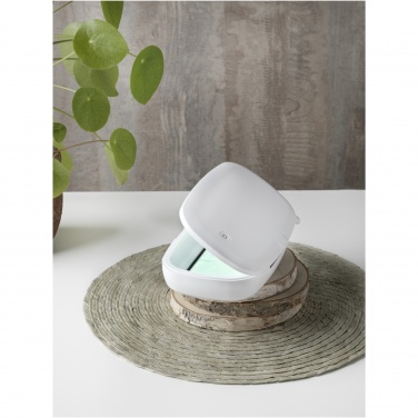 Logo trade promotional products image of: Capsule UV smartphone sanitizer with 5W wireless charging pad