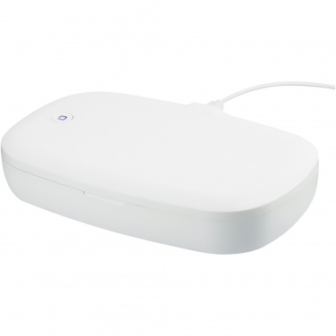 Logotrade promotional products photo of: Capsule UV smartphone sanitizer with 5W wireless charging pad