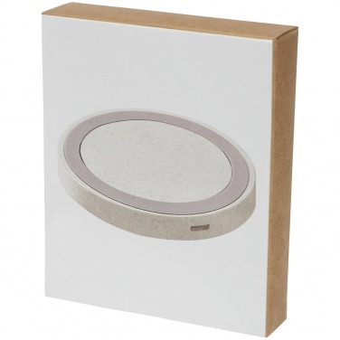 Logo trade corporate gift photo of: Naka 5W wheat straw wireless charging pad
