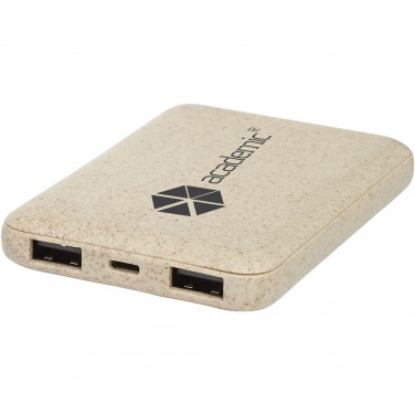Logotrade promotional merchandise image of: Asama 5000 mAh wheat straw power bank