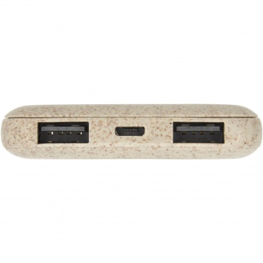 Logo trade promotional merchandise picture of: Asama 5000 mAh wheat straw power bank