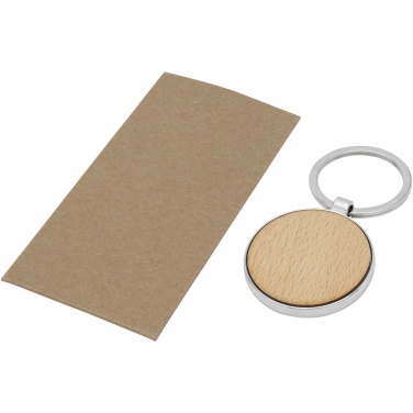 Logotrade promotional giveaway picture of: Moreno beech wood round keychain