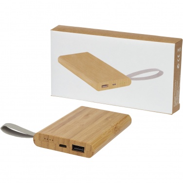 Logo trade promotional gifts image of: Tulda 5000 mAh bamboo power bank