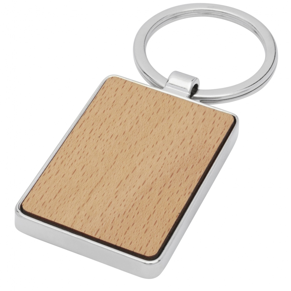 Logotrade advertising products photo of: Mauro beech wood rectangular keychain